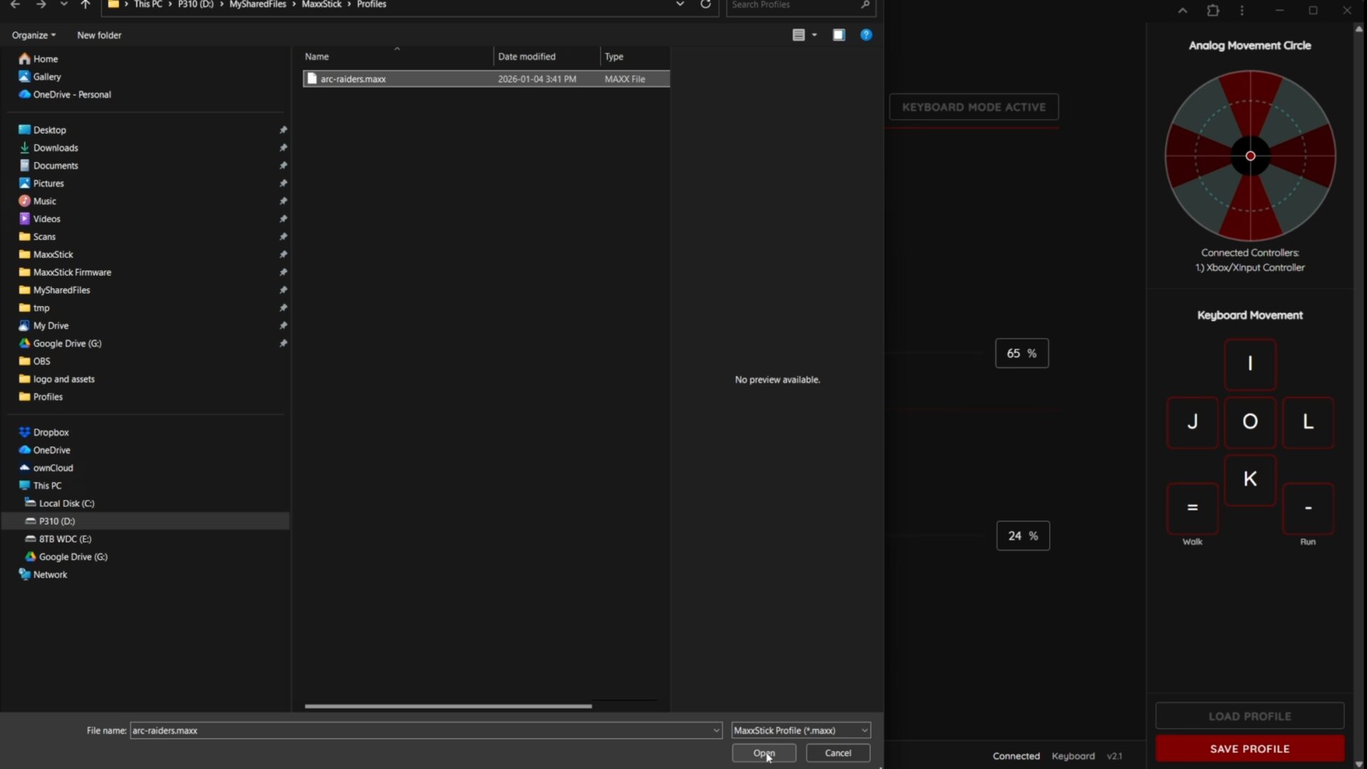 How to setup a keyboard joystick for ARC Raiders in 2026 Loading Arc Raiders Profile
